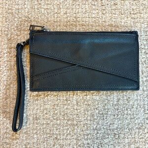 🐎 Botkier Black Leather Crosstown Clutch